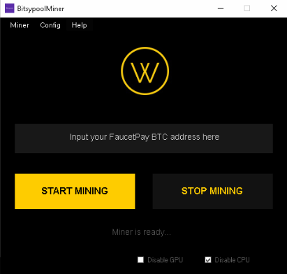 setup gui miner